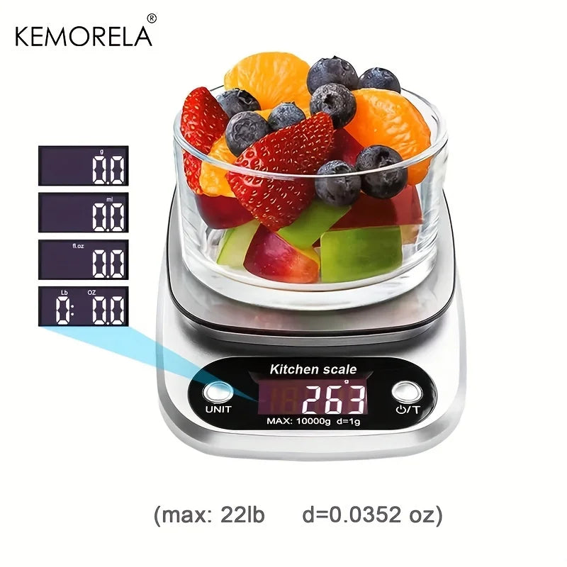 KEMORELA 1PCS 5/10KG Stainless Steel LCD Display